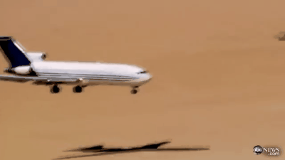 boeing 727 Crash test desert.gif