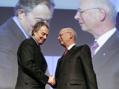 Klaus Schwab with Tony Blair