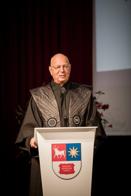 Professor Klaus Schwab became the 45th Honorary Doctor of KTU