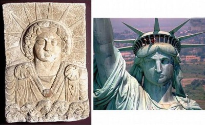 Goddess of the Sun, Iraq v Statue of Liberty, New York