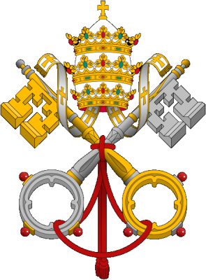 Papal Emblem Crossed Keys And Tiara