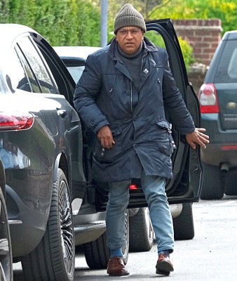 &quot;Mr Bashir is pictured last month looking glum outside his home before driving away in his £66,000 Mercedes EQC 400 car&quot;