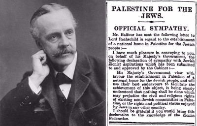 The Balfour Declaration, for all its vagaries, constituted the ﬁrst step toward the objective of political Zionism as outlined by the First Zionist Congress at its meeting in Basle, Switzerland in 1897: “Zionism seeks to establish a home for the Jewish people in Palestine secured under public law.”
