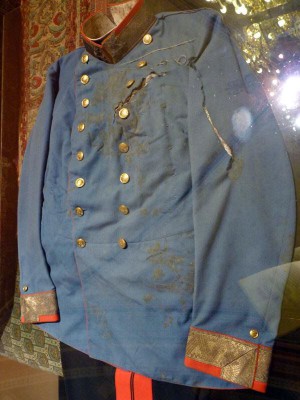 The uniform Franz Ferdinand was wearing when he was assassinated.