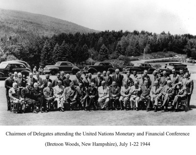 Bretton Woods, the creation of a new international monetary system.
